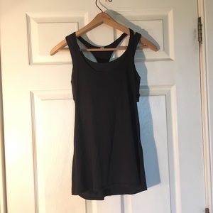 NWOT Black Lululemon Tank top with Built in Bra